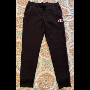 Black Terry Champion Joggers Size:M